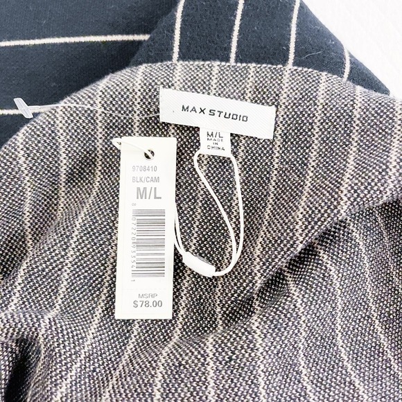 Max Studio White Striped Skater Circle Skirt SZM/L NWT - Picture 3 of 6